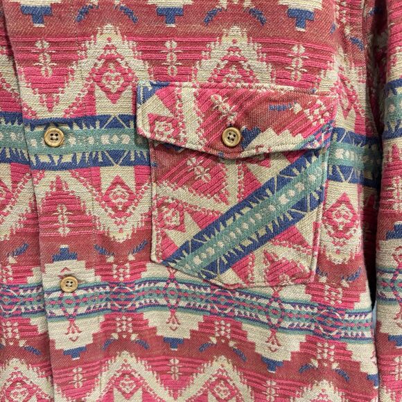 J.Crew Men’s Aztec Southwestern Shirt Jacket Button Down - Picture 2 of 5